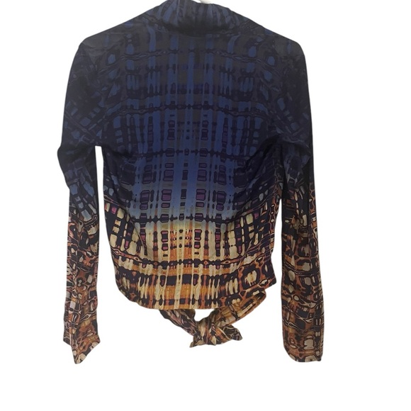 Twelfth Street by Cynthia Vincent Beautiful Silk Whimsical Colorful Tie Top Sm - Picture 2 of 7
